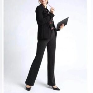 Betabrand Classic Dark Gray Straight Leg Career Wear Office Yoga Pants Size 1X